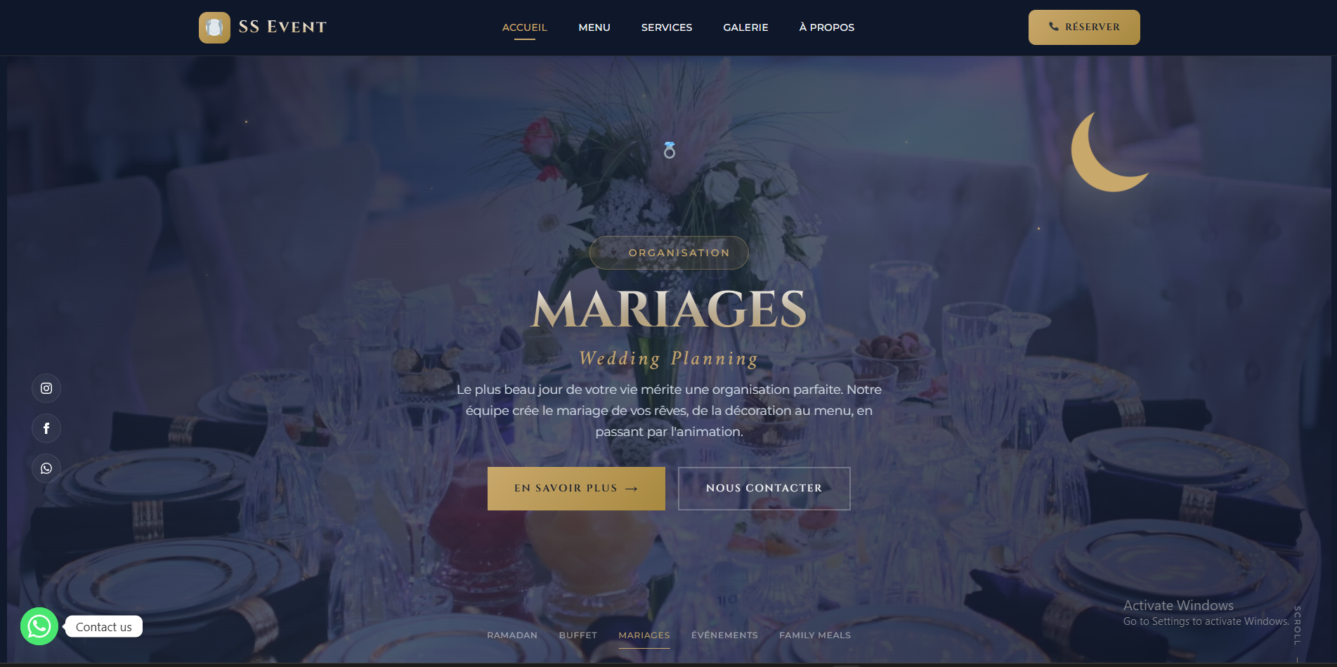 تصميم موقع تنظيم فعاليات SS Events في السعودية - ElectroFallah